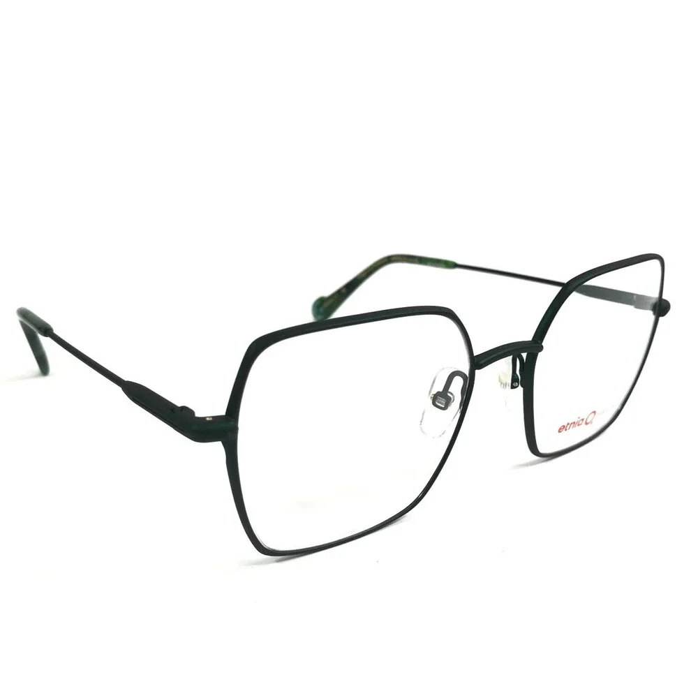 Etnia Barcelona Eyeglasses Frames AGORA DG Dark Green Square Wire Rim 53-19-140